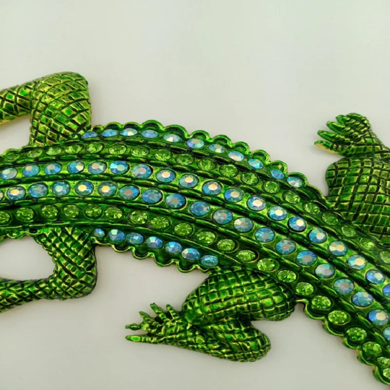 Rhinestone Crocodile Collar Necklace