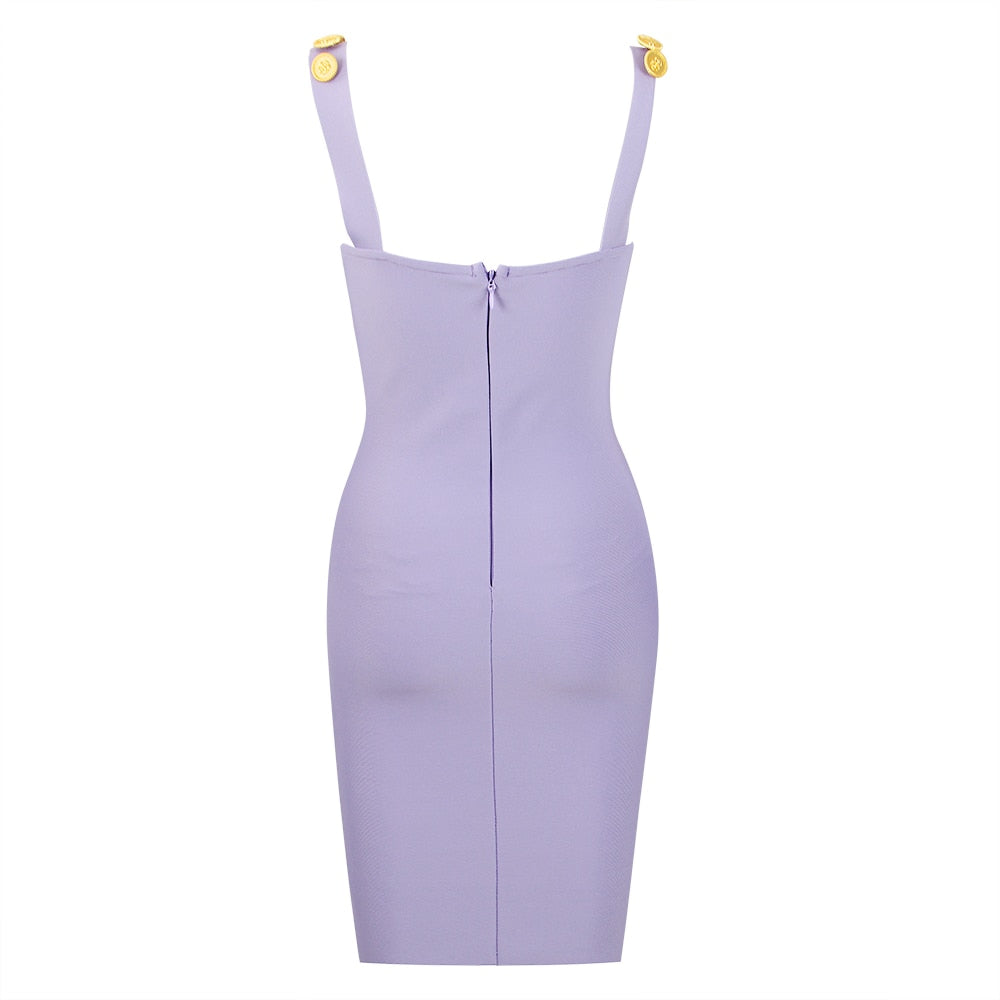 Color Block Spaghetti Strap Mini Bodycon Dress