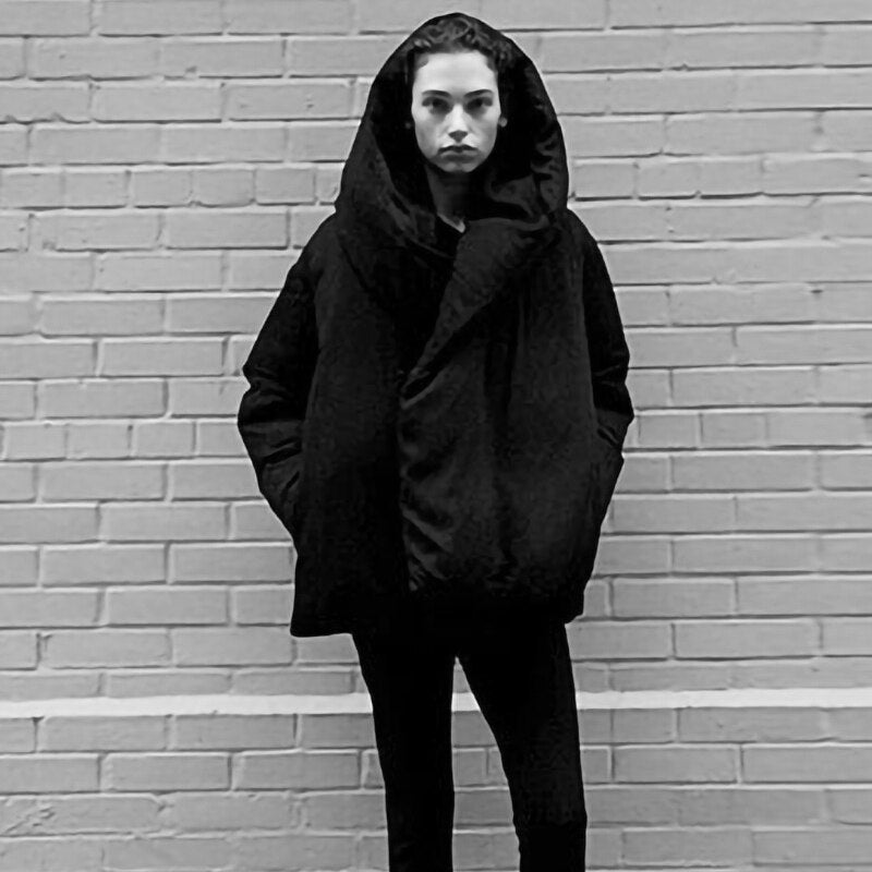 Crowd Hooded Down Jacket with Oversized Collar