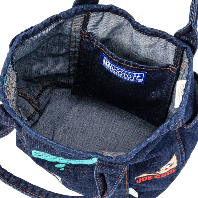 Cute Snoopy Denim Canvas Handbag