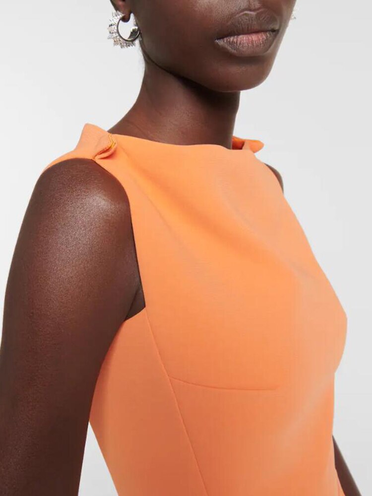 Irregular Ruffles High-Low Midi Dress