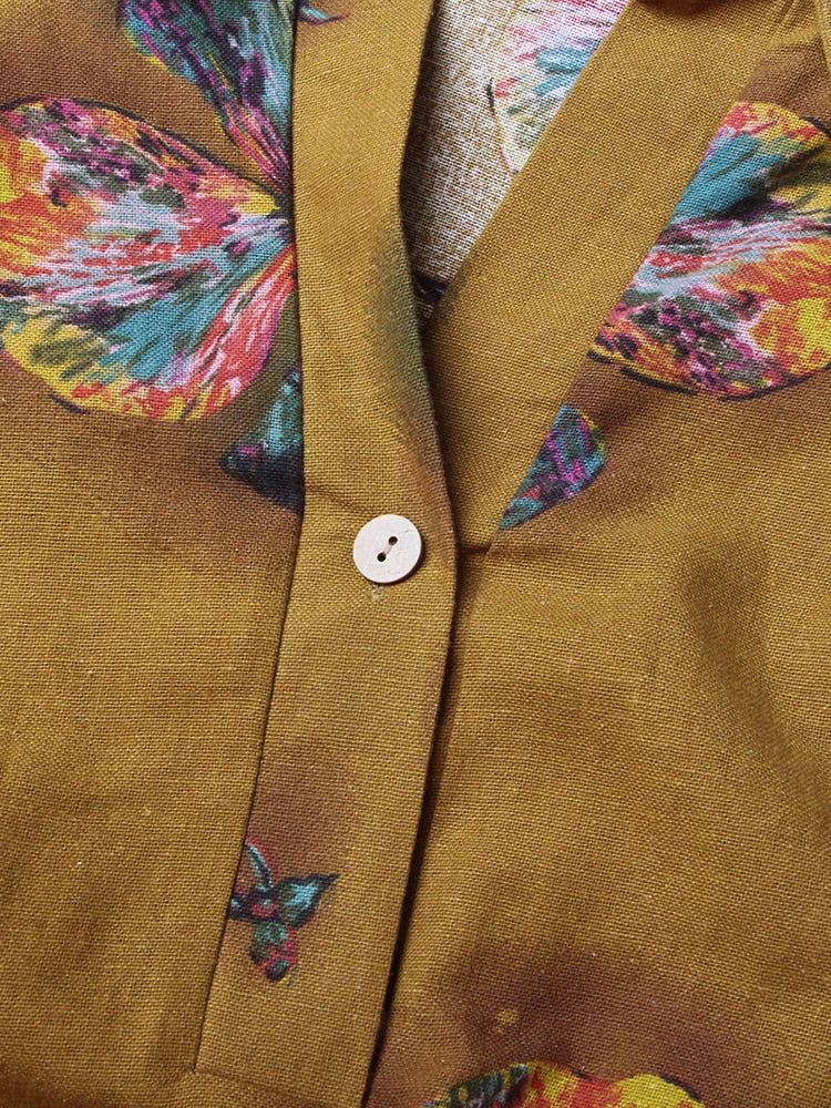 Patchwork Lapel Collar Long Sleeve Maxi Shirt Dress