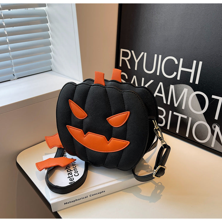 Halloween Contrast Color Funny Pumpkin Shoulder Bag