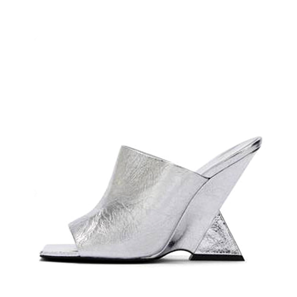 Square Head Strange Wedge Heel Sandals