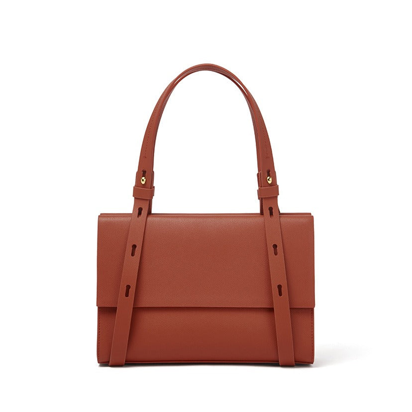 Genuine Leather Double Shoulder Tote Bag