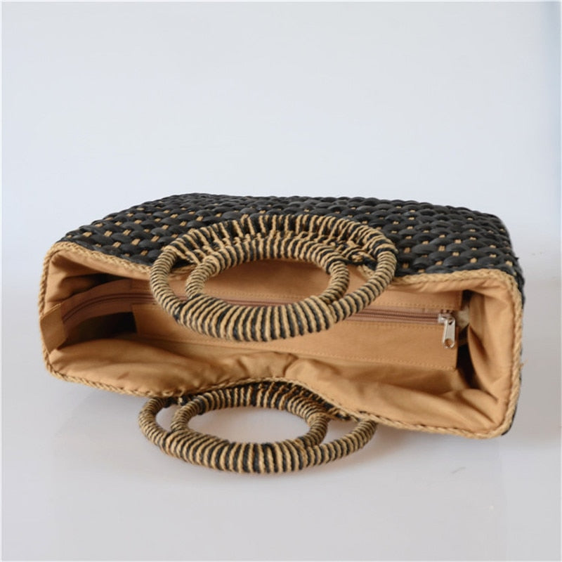 Handwoven Straw Handbag
