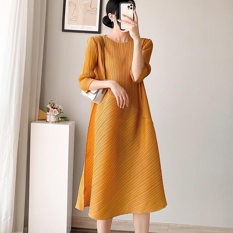 Miyake Pleated Irregular Pleats Dress