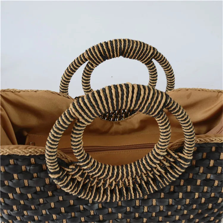 Handwoven Straw Handbag