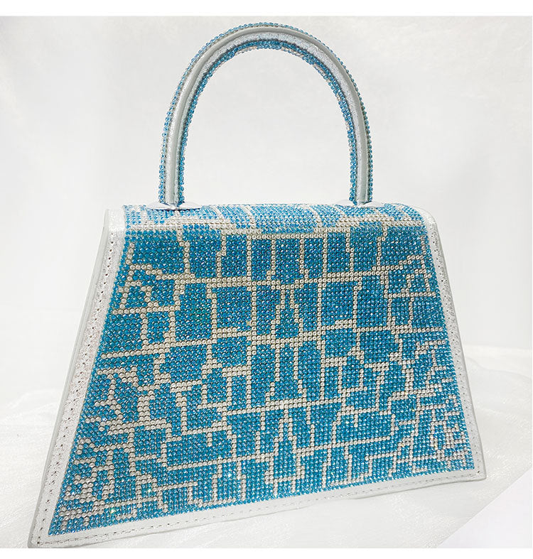 Stylish Rhinestone Clutch Bag with Shoulder Strap