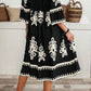 Printed Half Sleeve Knee Length Dress