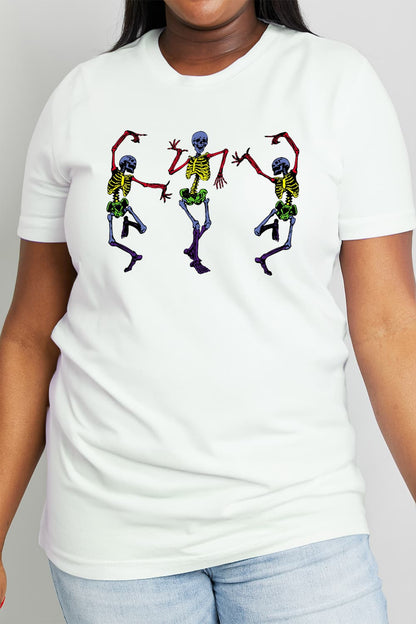 Dancing Skeleton Graphic Cotton Tee