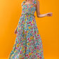 Floral Ruffle Trim Smocked Cami Dress