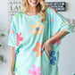 Floral Waffle Oversize T-Shirt