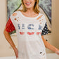 USA Graphic Short Sleeve Distressed T-Shirt