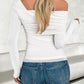 Ruched Asymmetrical Long Sleeve T-Shirt