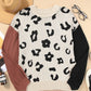 Leopard Round Neck Long Sleeve Sweater