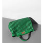 PU Woven Hollow Out Shoulder Handbag