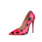 Polka Dot Pointed Toe High Heel Shoes