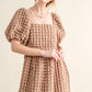 Square Neck Puff Sleeve Dress