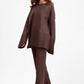 Slit Round Neck Long Sleeve Top and Drawstring Pants Sweater Set