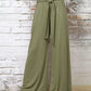 Tied Wide Leg Pants with Pockets