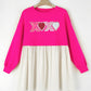 XOXO Sequin Heart Long Sleeve Dress