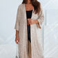 Sequin Open Front Duster Cardigan