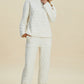 Texture Round Neck Long Sleeve Top and Pants Set