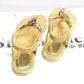 Rhinestone Metal Decor Back Strap Sandals