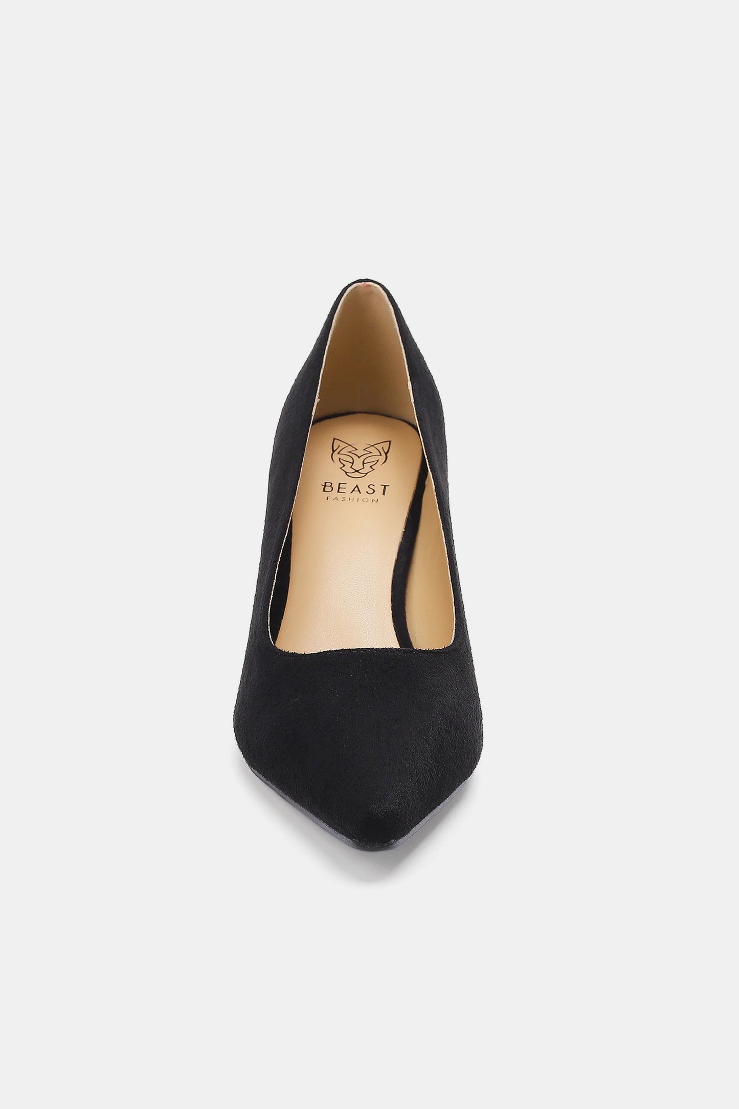 Faux Suede Point Toe Pumps