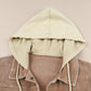 Raw Hem Snap Down Drawstring Hooded Jacket