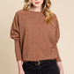 Drop Shoulder Long Sleeve Knit Top