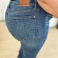 Judy Blue Mid Waist Distressed Slim Jeans