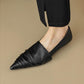 Pleated Pointed Toe Low Heel Shoes