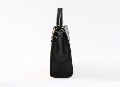 Color Block One Shoulder Tote Bag