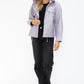 Drawstring Hem PU Leather Zip Up Jacket