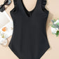 Ruched V-Neck One-Piece Swimwear