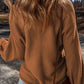 V-Neck Dropped Shoulder Long Sleeve Sweater