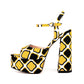 Round Toe Chunky Square Heels Platform Sandals