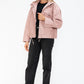 Drawstring Hem PU Leather Zip Up Jacket