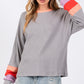 Color Block Waffle Knit T-Shirt