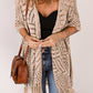 Openwork Open Front Cardigan with Fringes