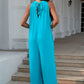 Tie Back Cutout Sleeveless Jumpsuit