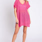 GeeGee Short Sleeve Side Slit Knit Cover Up Dress