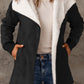 Open Front Long Sleeve Sherpa Jacket