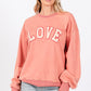 LOVE Path Applique Drop Shoulder Sweatshirt