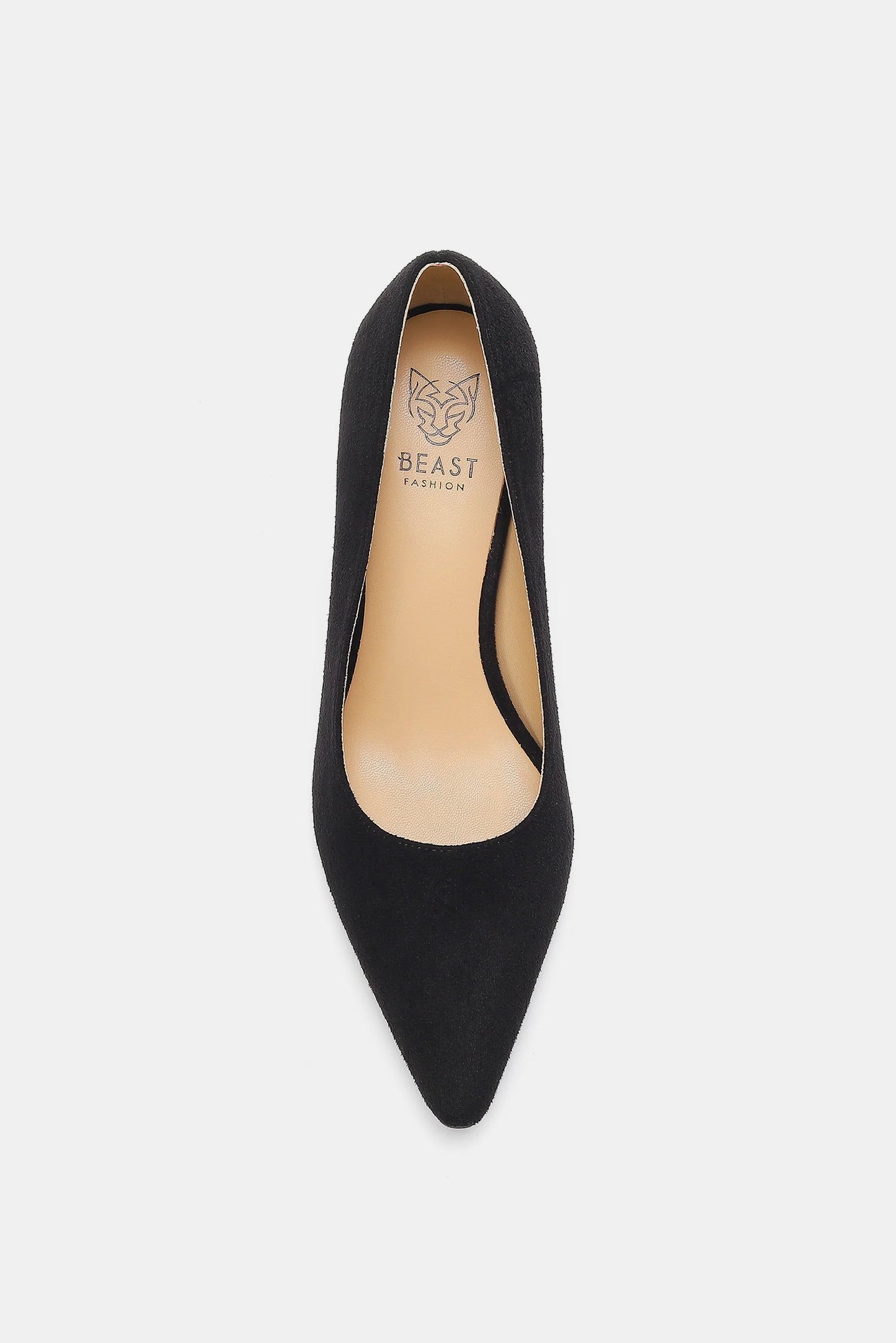 Faux Suede Point Toe Pumps