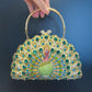 Peacock Rhinestone Crossbody Bag