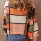 Drawstring Color Block Long Sleeve Sweater