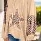 Drawstring Star Long Sleeve Hoodie